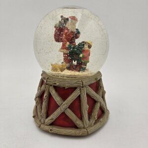 Kurt S Adler Snow Globe Here‎ Comes Santa Claus Tested Vintage Tree Music Box